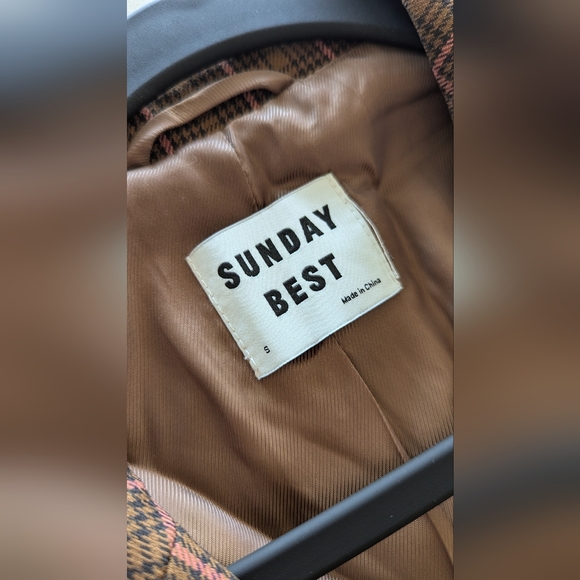 Sunday Best Blazer, Small (oversized), brown/pink - Picture 3 of 6